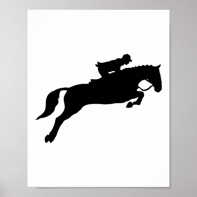 Jumping Galloping Running Pferd Poster (Vorne)