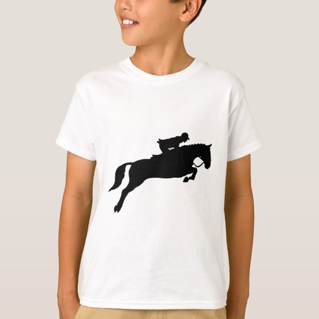 Jumping Galloping Running Pferd T-Shirt (Vorderseite)