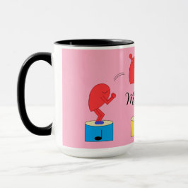 Jumping Heart in Liebe: Rose-farbig Tasse