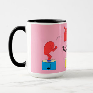 Jumping Heart in Liebe: Rose-farbig Tasse