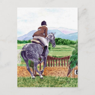 Jumping Horse Postcard Postkarte