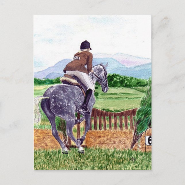 Jumping Horse Postcard Postkarte (Vorderseite)