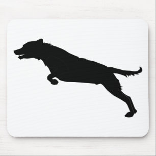 Jumping Hund Silhouette Mousepad