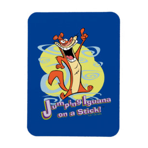 Jumping Igauna auf einem Stick!™ Magnet