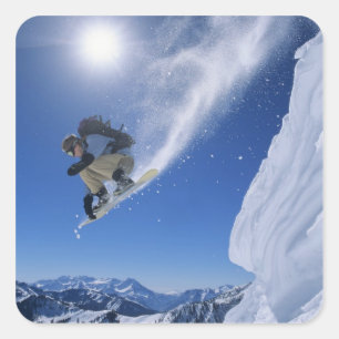 Jumping in Snake Creek Canyon von Clayton 3 Quadratischer Aufkleber