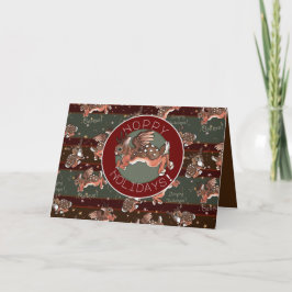 Jumping Jackalope Hoppy Holidays Feiertagskarte