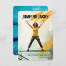 Jumping Jacks Fitness Card mit Blue Backing
