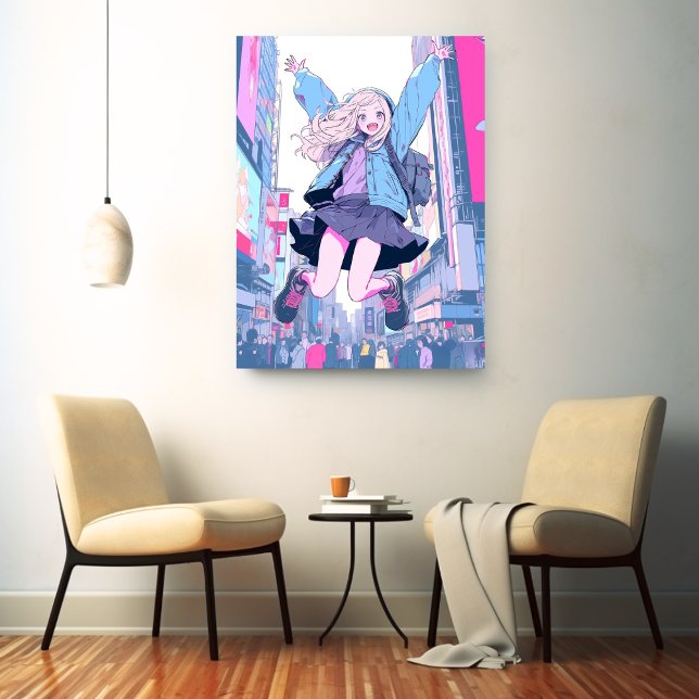 Jumping JK アートパネル｜寿司娘 Art Panel GenerativeAI Leinwanddruck (Von Creator hochgeladen)