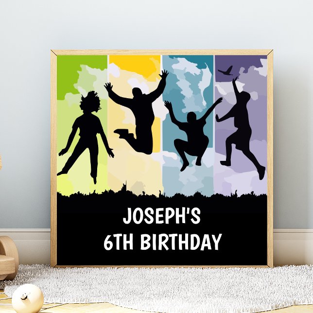 Jumping Kids Trampolin Geburtstagsparty Banner Poster (Von Creator hochgeladen)