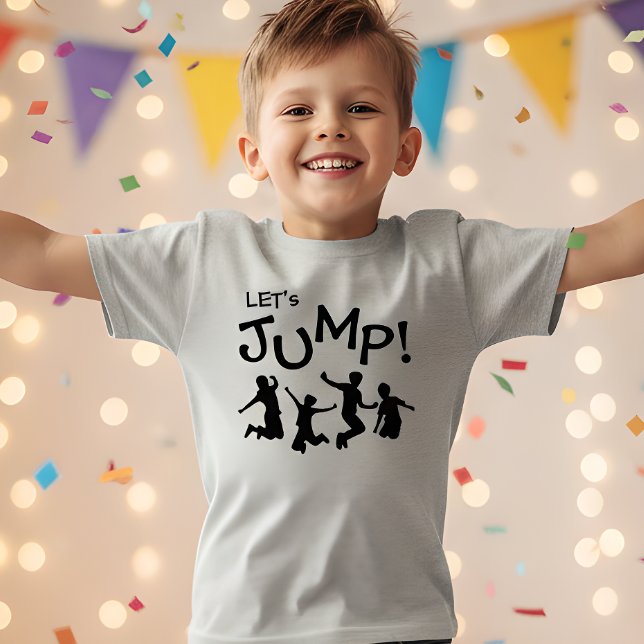 Jumping kids trampoline birthday T-Shirt (Von Creator hochgeladen)