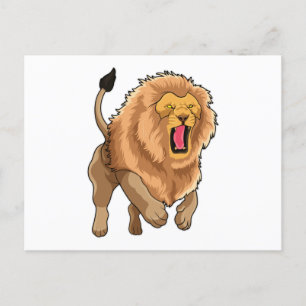 Jumping Lion Postkarte