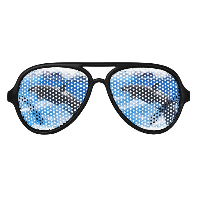 Jumping Orca Whale Partybrille (Vorderseite)