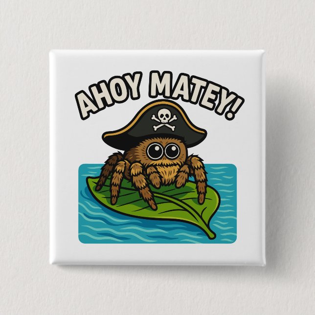 Jumping Pirate Spider Adventure Captain Webbeard Button (Vorderseite)