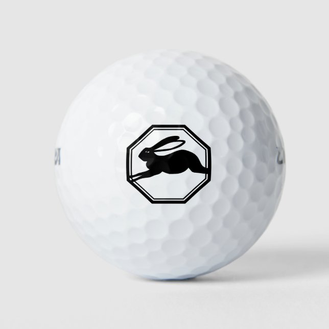 Jumping Rabbit Golfball (Vorderseite)