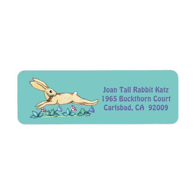 Jumping Rabbit Label für Joan (Vorne)