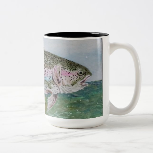 Jumping Rainbow Zweifarbige Tasse (Rechts)
