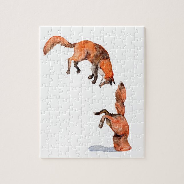 Jumping Red Fox Puzzle (Vertikal)