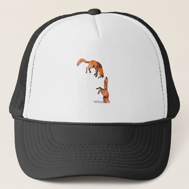 Jumping Red Fox Truckerkappe (Vorderseite)