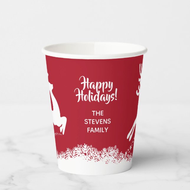 Jumping Rentier-Becher für benutzerdefiniertes Pap Pappbecher (Links)