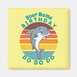 Jumping Shark Birthday Magnet