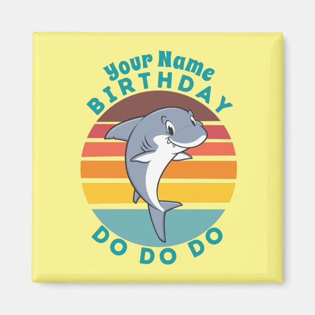 Jumping Shark Birthday Magnet (Vorne)
