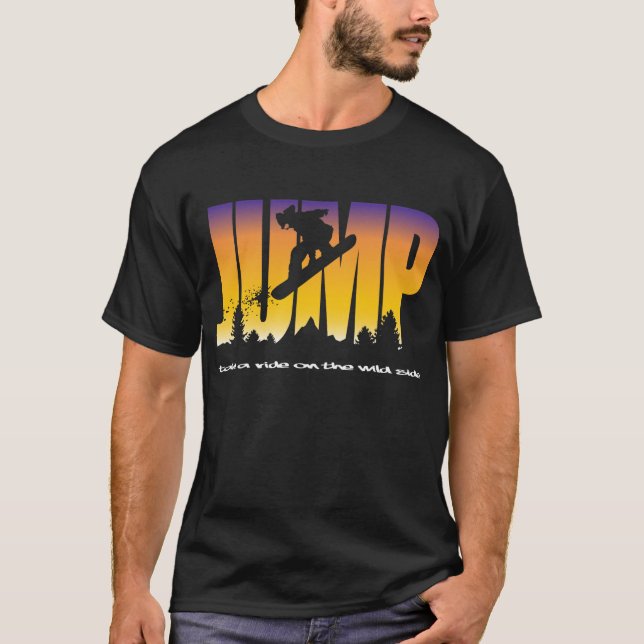 Jumping snowboarder T-Shirt (Vorderseite)