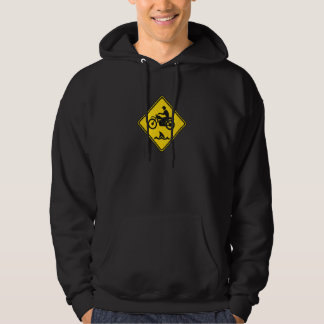 Jumping The Shark Motorcycle Road Sign For 70s Nos Hoodie