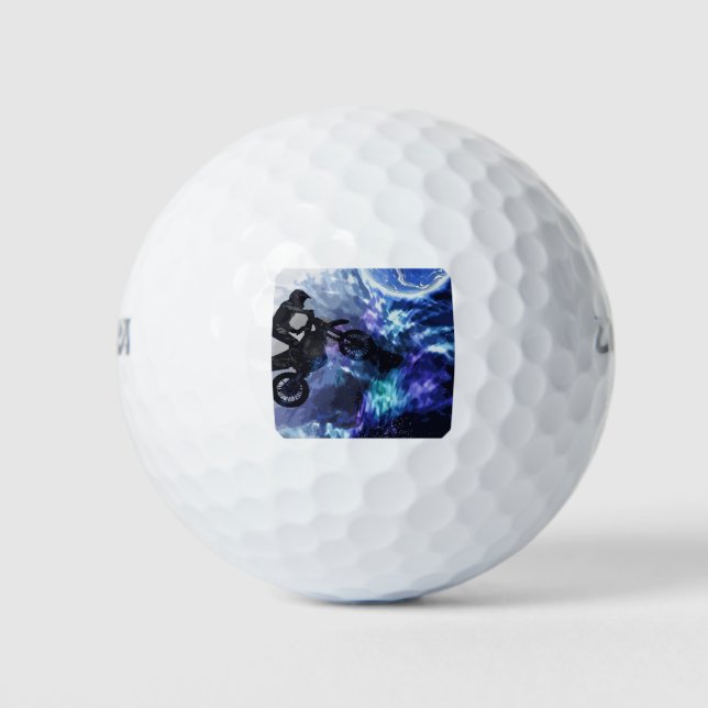 Jumping through Space - Motocross Rider Golfball (Vorderseite)