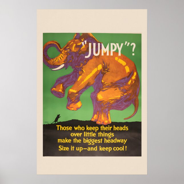 Jumpy Keep Cool! - 1920s Mather Business Poster (Vorne)