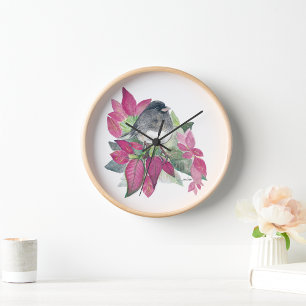 Junco Bird Watercolor Wall Décor Uhr