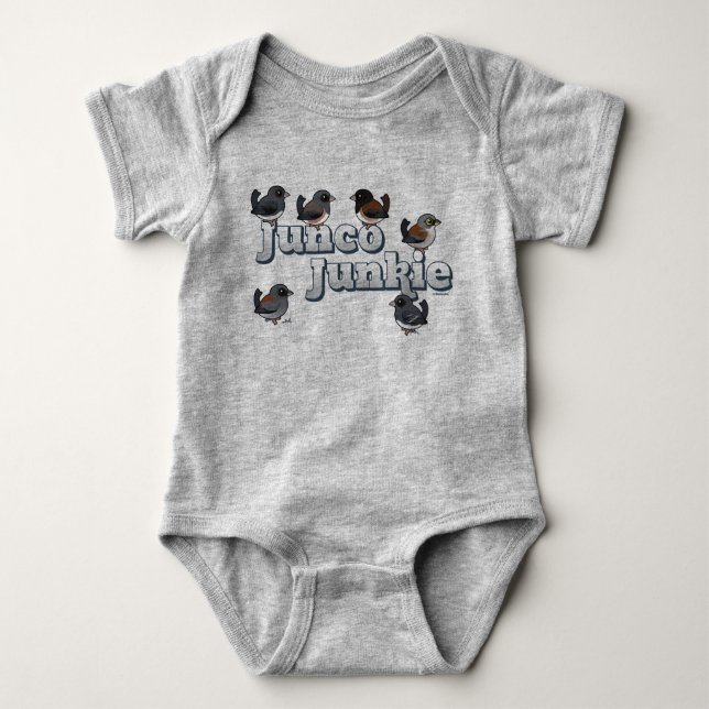 Junco Junkie Baby Strampler (Vorderseite)