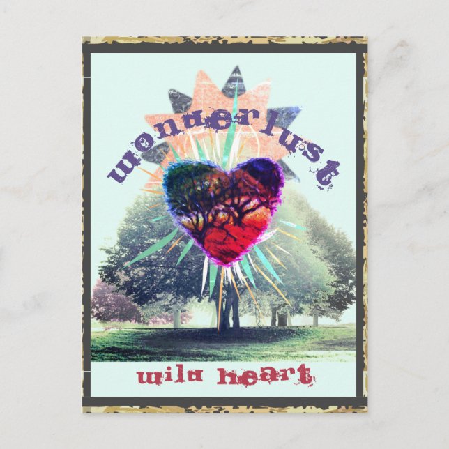 Junction Card Nr. 15: Wonderlust & Wild Heart Postkarte (Vorderseite)