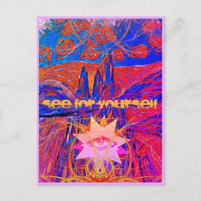 Junction Card Nr. 46: Mountain Eye Seht selbst Postkarte (Vorderseite)