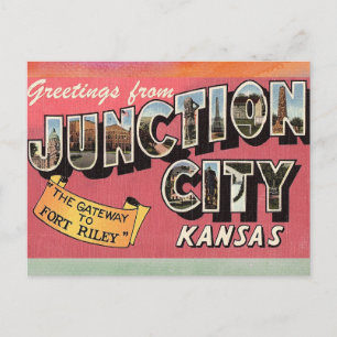 Junction City Kansas Vintage Travel Postcard Postkarte