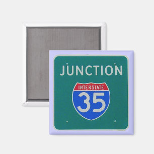 Junction Interstate 35 Highway Sign Magnet