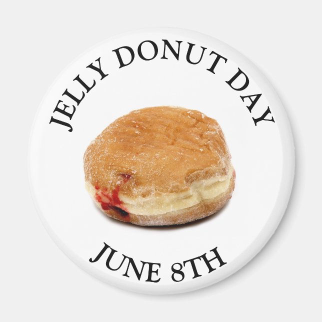 JUNE 8. Jelly Donut Day Food Holiday Magnet (Vorne)
