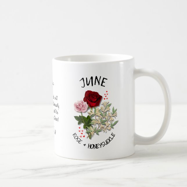 JUNE Birth Month Blume Christlicher Individuelle N Kaffeetasse (Rechts)