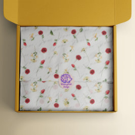 June Birth Month Blume Rose Honeysuckle Seidenpapier