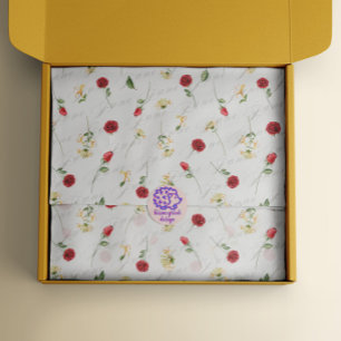 June Birth Month Blume Rose Honeysuckle Seidenpapier