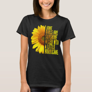 June Birthday Women Girls Sunflower Blume Niedlich T-Shirt