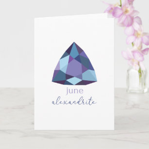 June Birthstone Alexandrite Karte