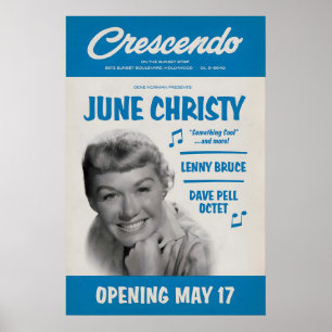June Christy - Dave Pell Octet - Jazzplakat - Bei Poster