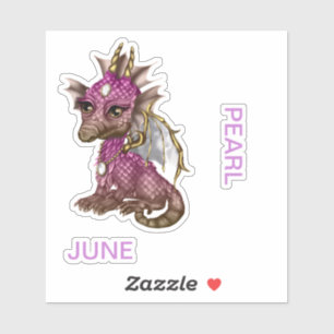 June Dragon Birthstone Sticker