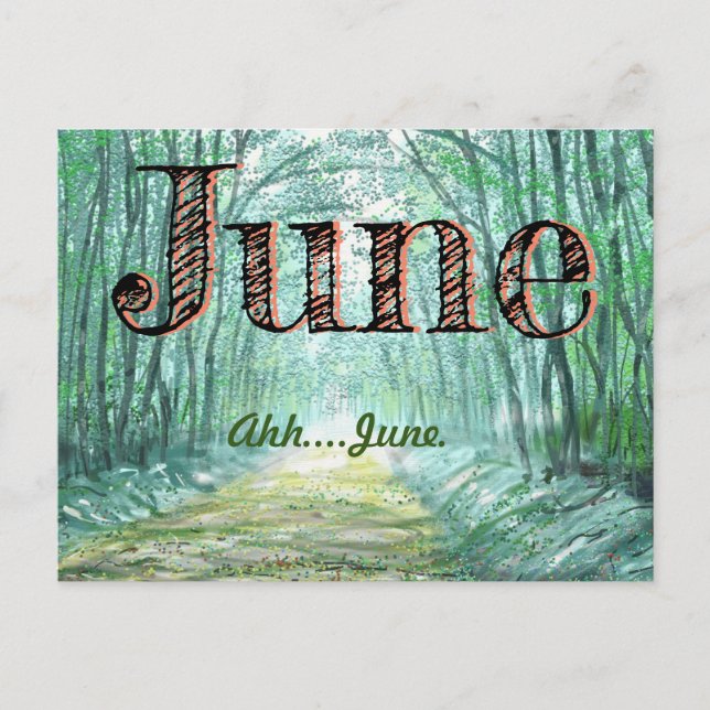 JUNE HAPPY MONTH by Slipperywindow Postkarte (Vorderseite)