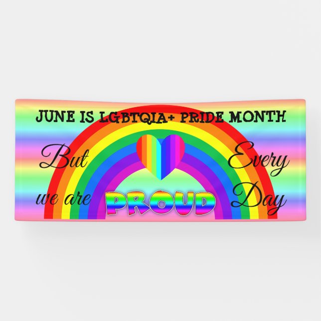 June ist LGBT Pride Monat Button-Banner Banner (Horizontal)