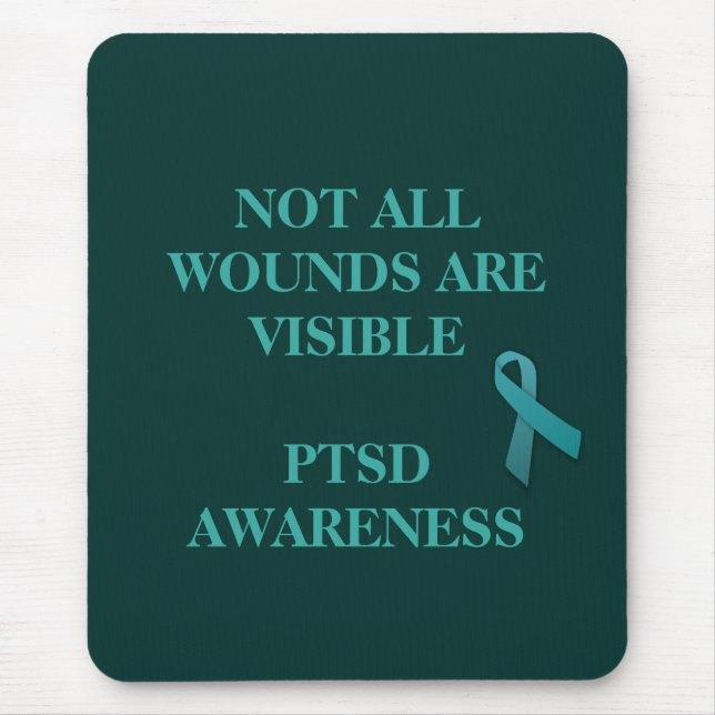 June ist PTSD Awareness Montag T - Shirt Mousepad (Vorne)