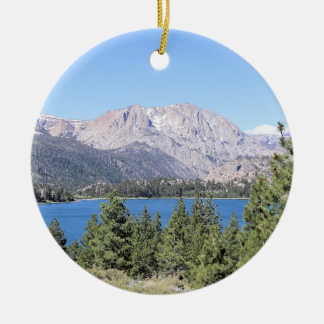 June Lake & Eastern Sierra Nevada Mountains, CA Keramik Ornament (Vorne)