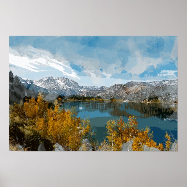 June Lake in Sierra Nevada Range of California Poster (Vorne)