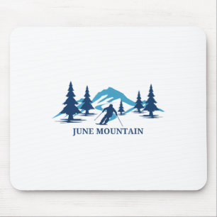 June Mountain California Ski Resort Skifahrer _ Mousepad