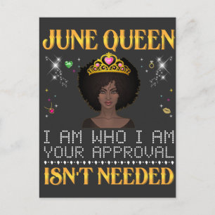 June Queen, ich bin, wer dein Applaus ist, wird ni Postkarte